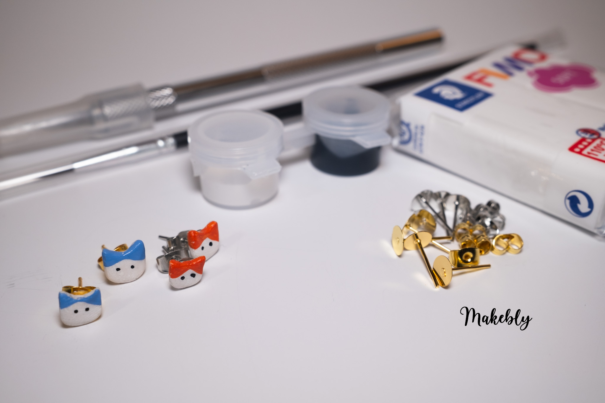 Cat Earrings Crafting Kit